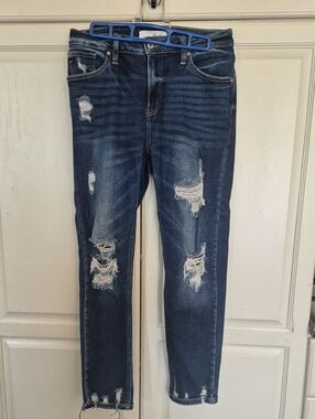 KanCan Midnight Blue Ripped Skinny Jeans